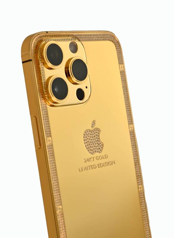 Caviar Luxury 24k Gold Plated Customized iPhone 15 Pro Max 512 GB Gold Titanium Crystal Frame