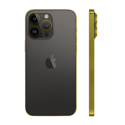 Caviar Luxury 24k Gold Plated Frame Customized iPhone 15 Pro Max 256 GB Black Titanium