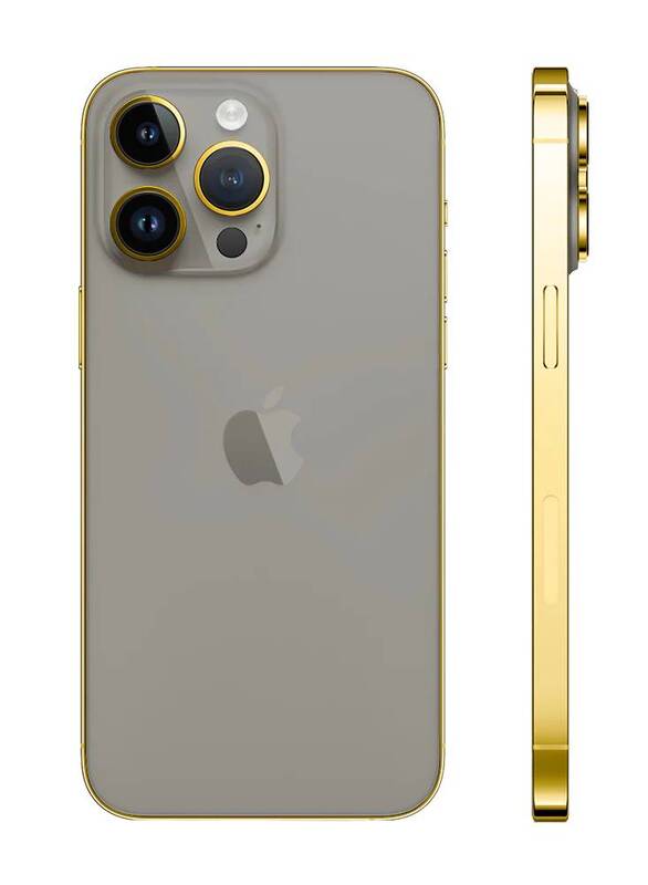 Caviar Luxury 24k Gold Plated Frame Customized iPhone 15 Pro 512 GB Natural Titanium