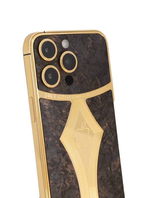 Caviar Luxury 24k Gold Plated Customized iPhone 15 Pro 256 GB Gold Titanium Carbon Fiber