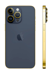 Caviar Luxury 24k Gold Plated Frame Customized iPhone 15 Pro Max 512 GB Blue Titanium