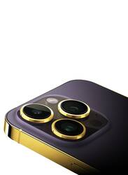 Caviar Luxury 24k Gold Plated Frame Customized iPhone 15 Pro 128 GB Purple Titanium