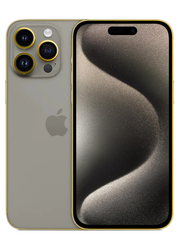 Caviar Luxury 24k Gold Plated Frame Customized iPhone 15 Pro Max 256 GB Natural Titanium