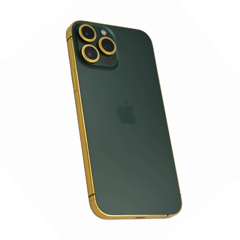 Caviar Luxury 24k Gold Plated Frame Customized iPhone 15 Pro 1 TB Royal Green Titanium