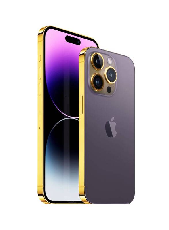 Caviar Luxury 24k Gold Plated Frame Customized iPhone 15 Pro Max Max 1 TB Purple Titanium