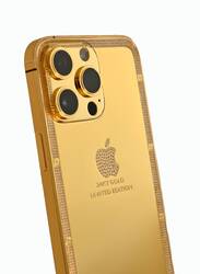 Caviar Luxury 24k Gold Plated Customized iPhone 15 Pro 256 GB Gold Titanium Crystal Frame