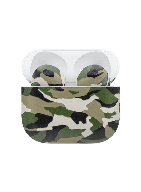 Caviar AirPods 3rd Generation Wireless In-Ear Customized Earphones with Mic, Camouflage Green Matte