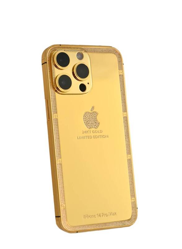 Caviar Luxury 24k Gold Plated Customized iPhone 15 Pro Max 1 TB Gold Titanium Crystal Frame