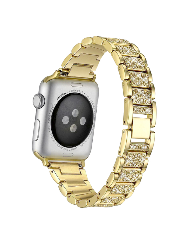 Caviar Women Strap Compatible with Apple Watch band 45mm iWatch Band Stainless Steel Bracelet Diamond Strap Apple Watch 8 7 6 Band Watchbands