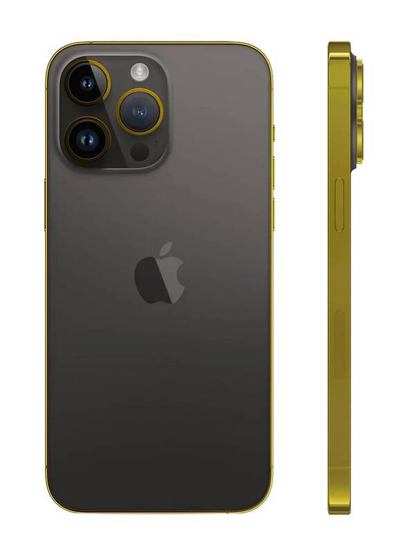 Caviar Luxury 24k Gold Plated Frame Customized iPhone 15 Pro 512 GB Black Titanium