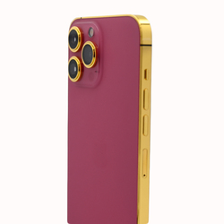 Caviar Luxury 24K Gold Frame Customized iPhone 14 Pro 256 GB Pink, UAE Version