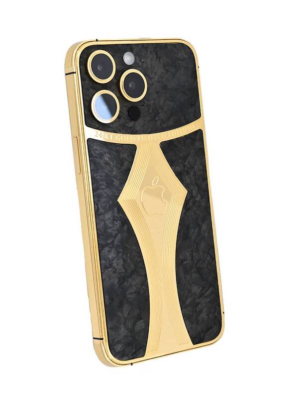 Caviar Luxury 24k Gold Plated Customized iPhone 15 Pro Max 256 GB Gold Titanium Carbon Fiber