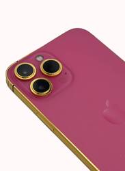 Caviar Luxury 24k Gold Plated Frame Customized iPhone 15 Pro 256 GB Pink Titanium