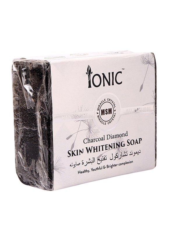 Ionic MSM Handmade Organic Charcoal Diamond Skin Whitening Soap, 120gm