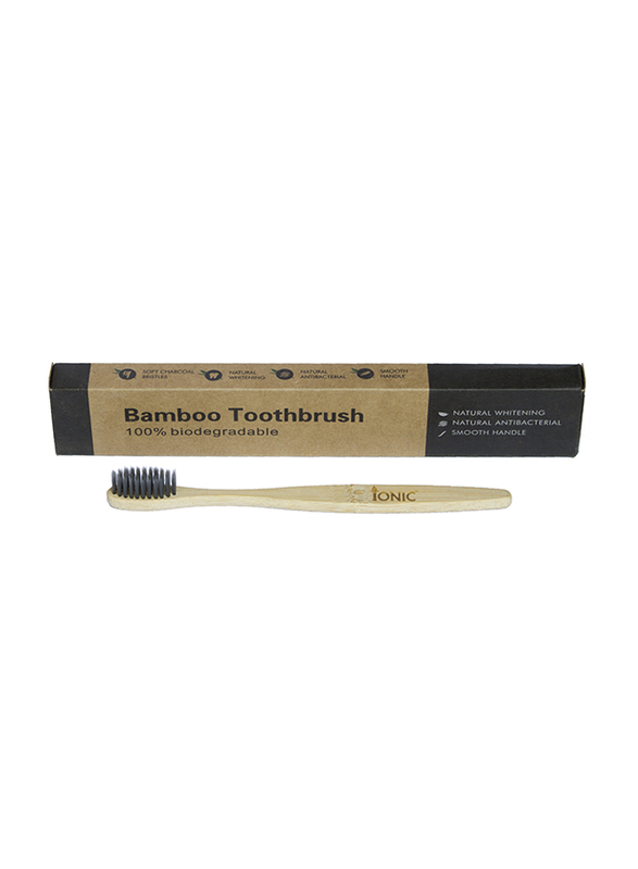 Ionic MSM Bamboo Toothbrush with Charcoal Bristles