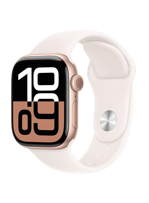 

Apple Watch Series 10 42mm Smartwatch, GPS + Cellular, Rose Gold Aluminium Case with Light Blush Sport Band