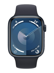 Apple Watch Series 9 - 41mm S/M Smartwatch, GPS, MR8W3, Midnight Aluminium Case with Midnight Sand Sport Band