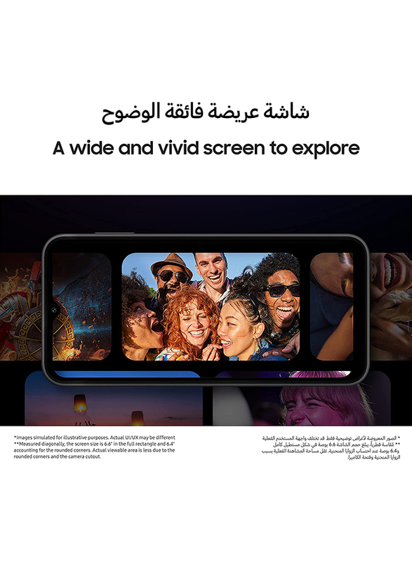 Samsung Galaxy A14 128GB Black, 4GB RAM, 4G LTE, Dual Sim Smartphone, UAE Version