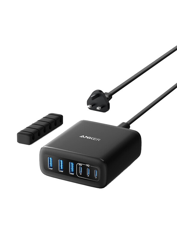 

Anker GaN 6-Port Fast Desktop Charger, 112W, Black