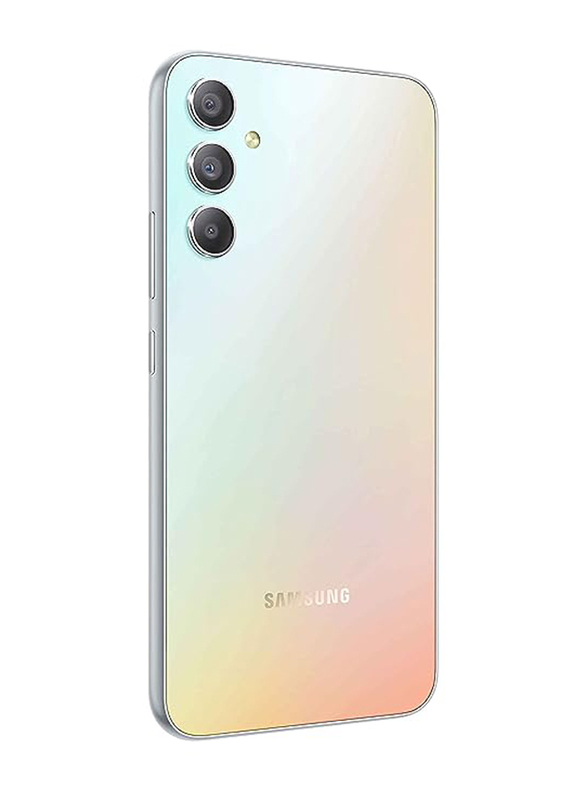 Samsung Galaxy A34 128GB Awesome Silver, 6GB RAM, 5G, Dual Sim Smartphone, Middle East Version