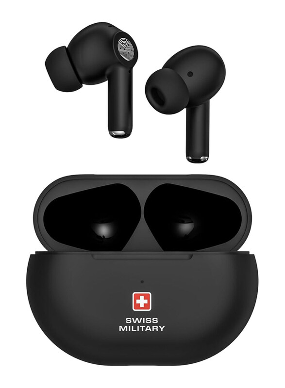 

Swiss Military Delta 5 Wireless In-Ear Noise Cancelling Earbuds, Black