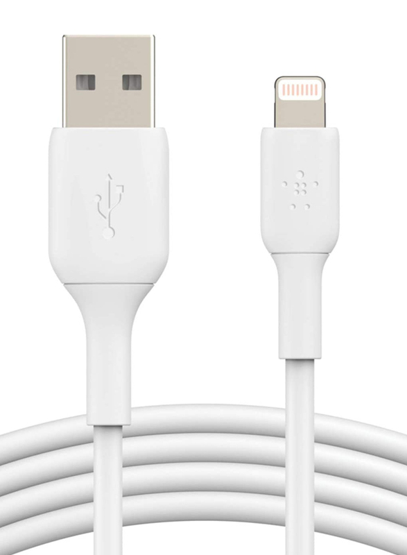 Belkin 1-Meter Boost Charge Lightning Cable, Lightning to USB Type A for Apple Devices, CAA001bt1MWH, White