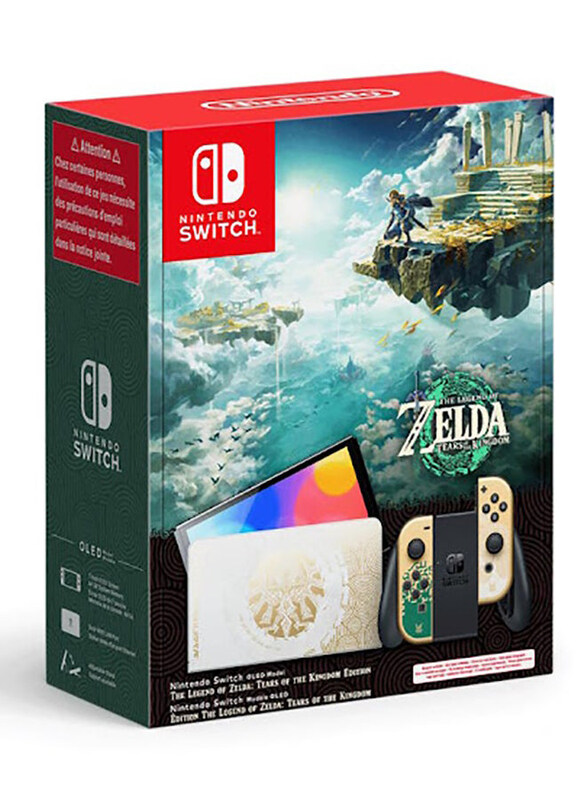 

Nintendo Switch OLED Model Console, 64GB, with 2 Joy Controllers and Games Legend of Zelda: Tears of the Kingdom Edition, Multicolour