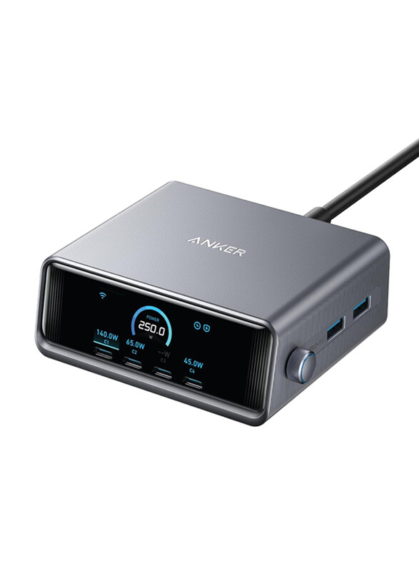 

Anker Prime Charger, 250W, 6 Ports, GaNPrime, Black