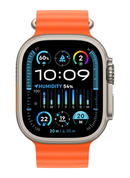 Apple Watch Ultra 2 - 49mm Smartwatch, GPS + Cellular, MREJ3, Titanium Case with Orange Ocean Band