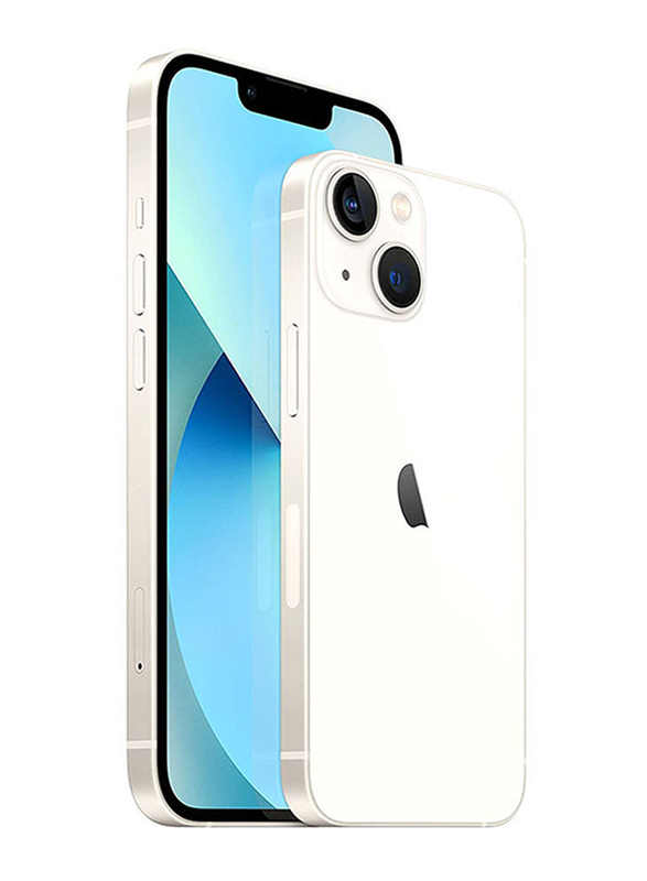 Apple iPhone 13 128GB Starlight, with FaceTime, 4GB RAM, 5G, Single Sim Smartphone, International UAE Version