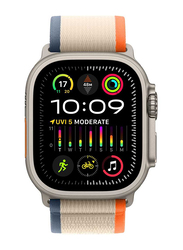 Apple Watch Ultra 2 - 49mm S/M Smartwatch, GPS + Cellular, MRF13, Titanium Case with Orange/Beige Trail Loop