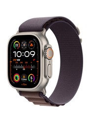Apple Watch Ultra 2 - 49mm Large Smartwatch, GPS + Cellular, MREW3, Titanium Case with Indigo Alpine Loop