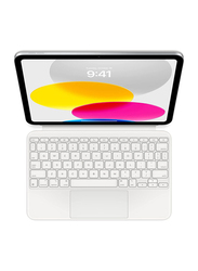 Apple MQDP3 Magic Wireless English Keyboard Folio for Apple Ipad 10th Gen, White