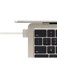 Apple MacBook Air (2022) Laptop, 13.6" Liquid Retina Display, Apple M2 Chip 8-Core, 256GB SSD, 8GB RAM, 8-Core GPU, EN KB, macOS, MLY13, Starlight, International Version
