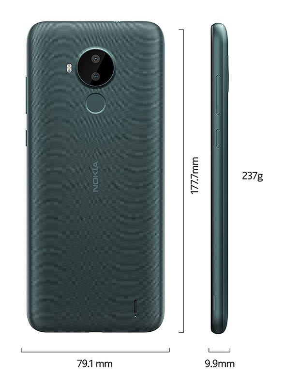 Nokia C30 64GB Green, 3GB RAM, 4G LTE, Dual Sim Smartphone