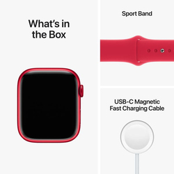 Apple Series 8 41mm Smartwatch, GPS + Cellular, Red Aluminium Case with Red Sport Band