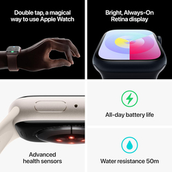Apple Watch Series 9 - 41mm Smartwatch, GPS, MR8Y3, Midnight Aluminum Case with Midnight Sport Loop