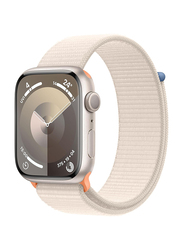 Apple Watch Series 9 - 45mm Smartwatch, GPS, MR983, Starlight Aluminum Case with Starlight Sport Loop
