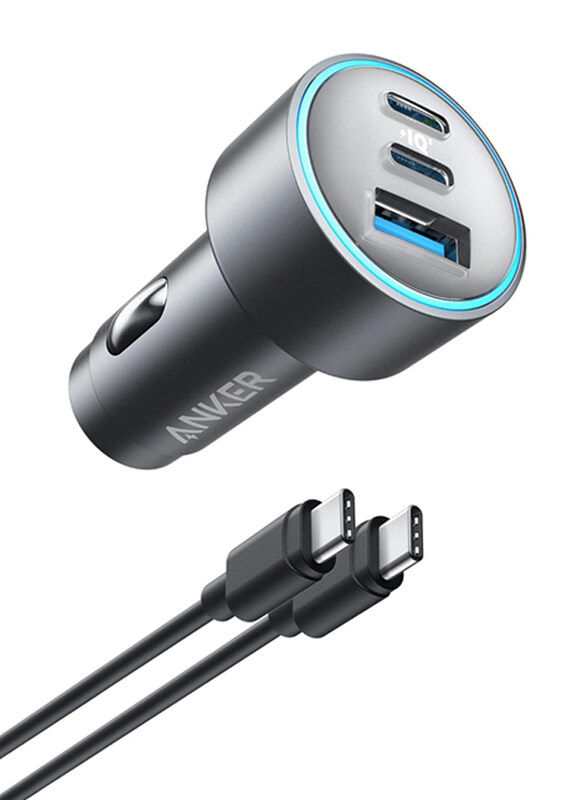 

Anker 535 3-Port USB A Dual Type-C Car Charger, 67W, Black