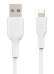 Belkin 1-Meter Boost Charge Lightning Cable, Lightning to USB Type A for Apple Devices, CAA001bt1MWH, White