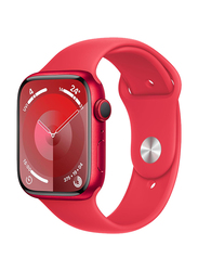 Apple Watch Series 9 - 45mm S/M Smartwatch, GPS, MRXJ3, Red Aluminum Case with Red Sport Band