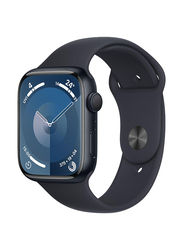 Apple Watch Series 9 - 45mm M/L Smartwatch, GPS, MR9A3, Midnight Aluminium Case with Midnight Sand Sport Band