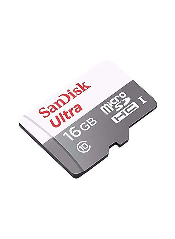 

Sandisk 16GB Ultra UHS-I Class 10 microSDHC Memory Card, Grey/White