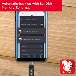 SanDisk 128GB Ultra Dual USB Type-C Flash Drive, USB 3.1, SDDDC3-128G-G46, Black