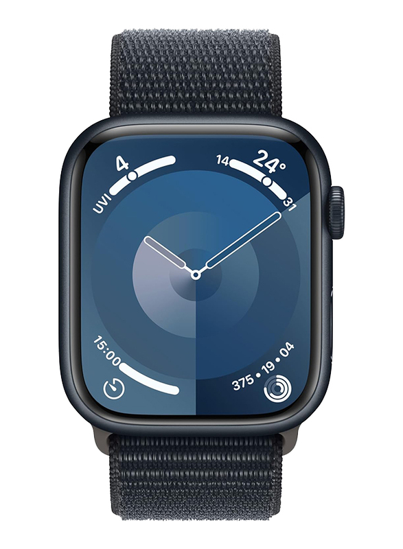 Apple Watch Series 9 - 45mm Smartwatch, GPS, MRMF3, Midnight Aluminum Case with Midnight Sport Loop