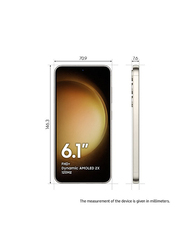 Samsung Galaxy S23 256GB Cream, 8GB RAM, 5G, Dual SIM Smartphone, Middle East Version
