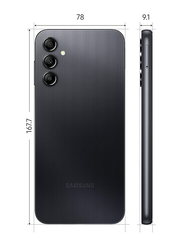 Samsung Galaxy A14 64GB Black, 4GB RAM, 4G LTE, Dual Sim Smartphone