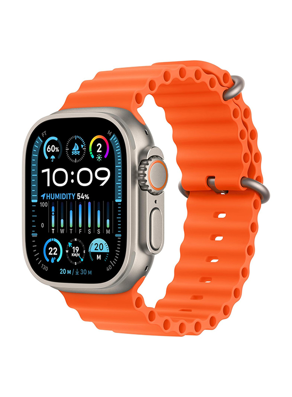 Apple Watch Ultra 2 - 49mm Smartwatch, GPS + Cellular, MREJ3, Titanium Case with Orange Ocean Band