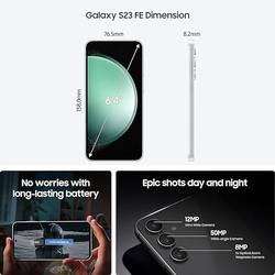 Samsung Galaxy S23 FE 256GB Mint, 8GB RAM, 5G, Dual Sim Smartphone, UAE Version