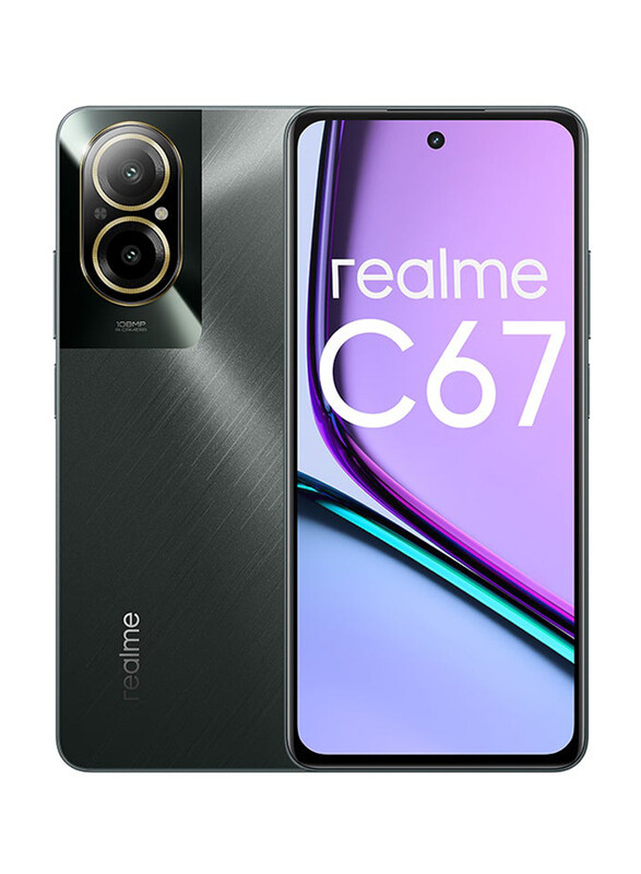 

Realme C67 256GB Black Rock, 8GB RAM, 4G, Dual SIM Smartphone, UAE Version